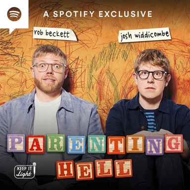 Parenting Hell with Rob Beckett and Josh Widdicombe podcast cover art